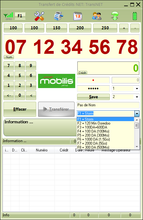 Transfert NET et SMS Djezzy Mobilis Nedjma
